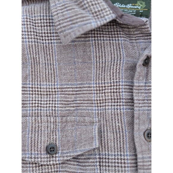 Eddie Bauer Heavy Flannel Plaid Button Up Shirt - Picture 4 of 11